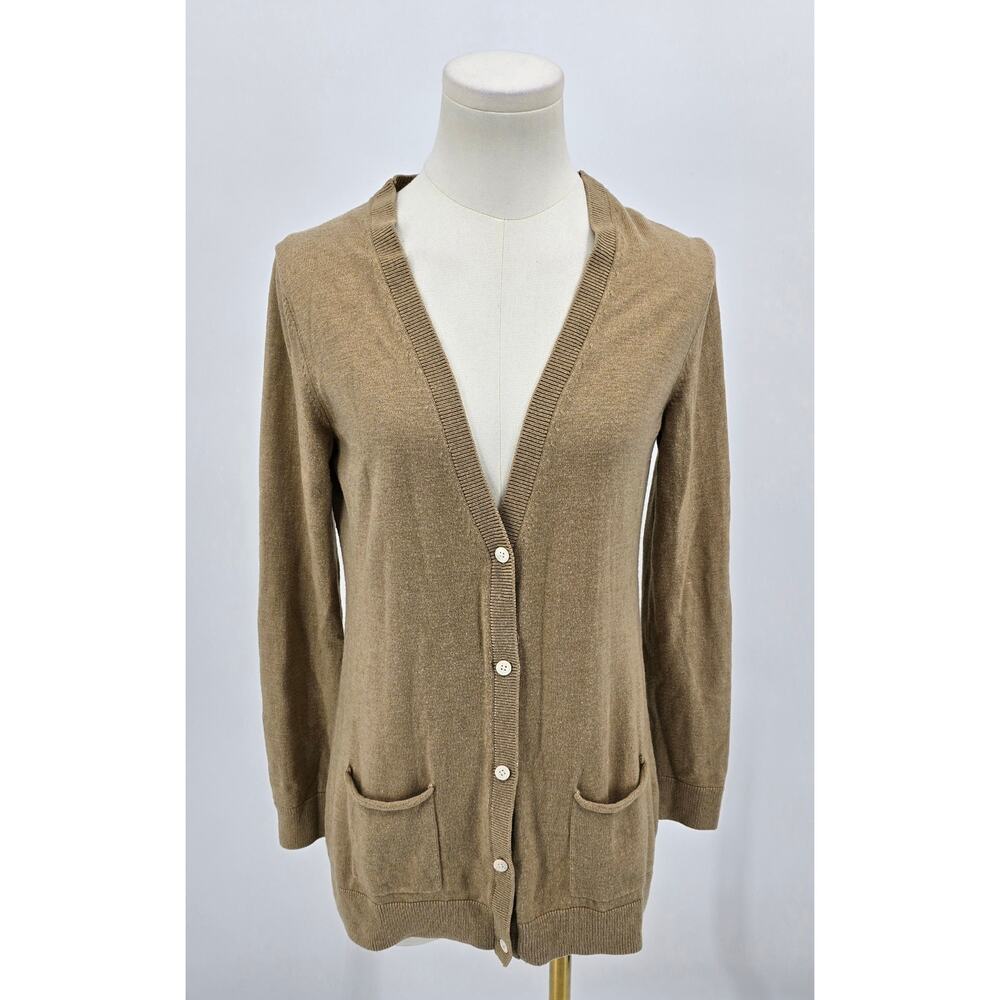 Gap Dark‎ Academia Beige Button Pocket Cardigan